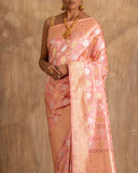 Daivika Jangala Pink Saree Silk