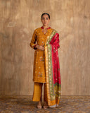 Chiniya Silk Suit Featuring Pichwai Print
