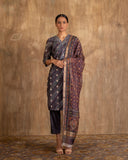 Pure Chanderi Silk Suit With Patti Digital Print