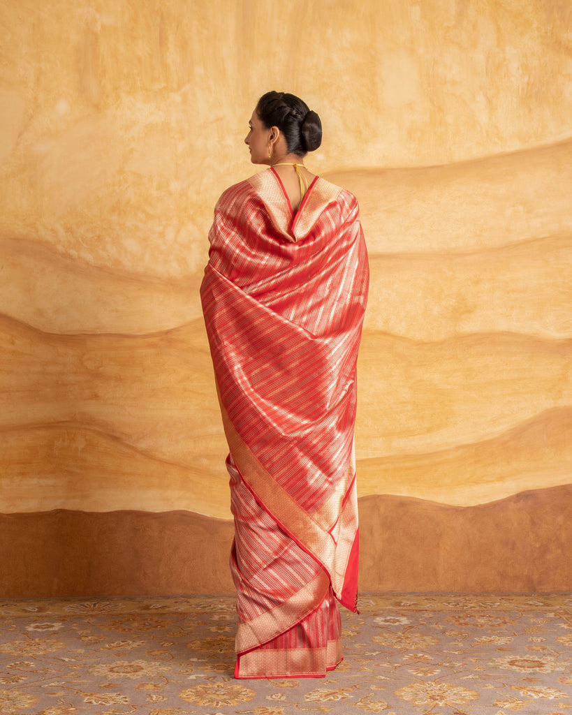 Nitya Stripe Weave Saree  Silk