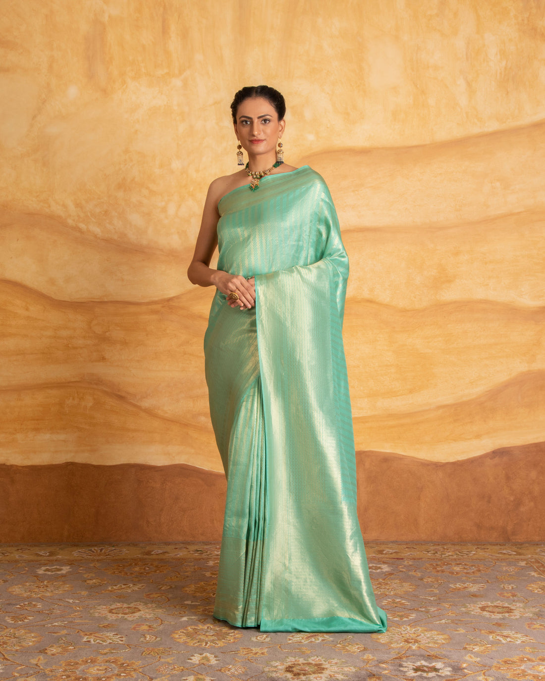 Nitya Stripe Weave Saree Pure Silk