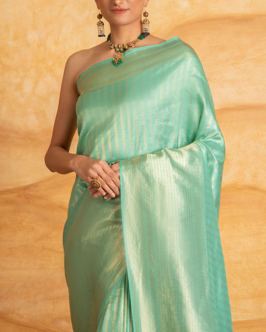 Nitya Stripe Weave Saree Pure Silk