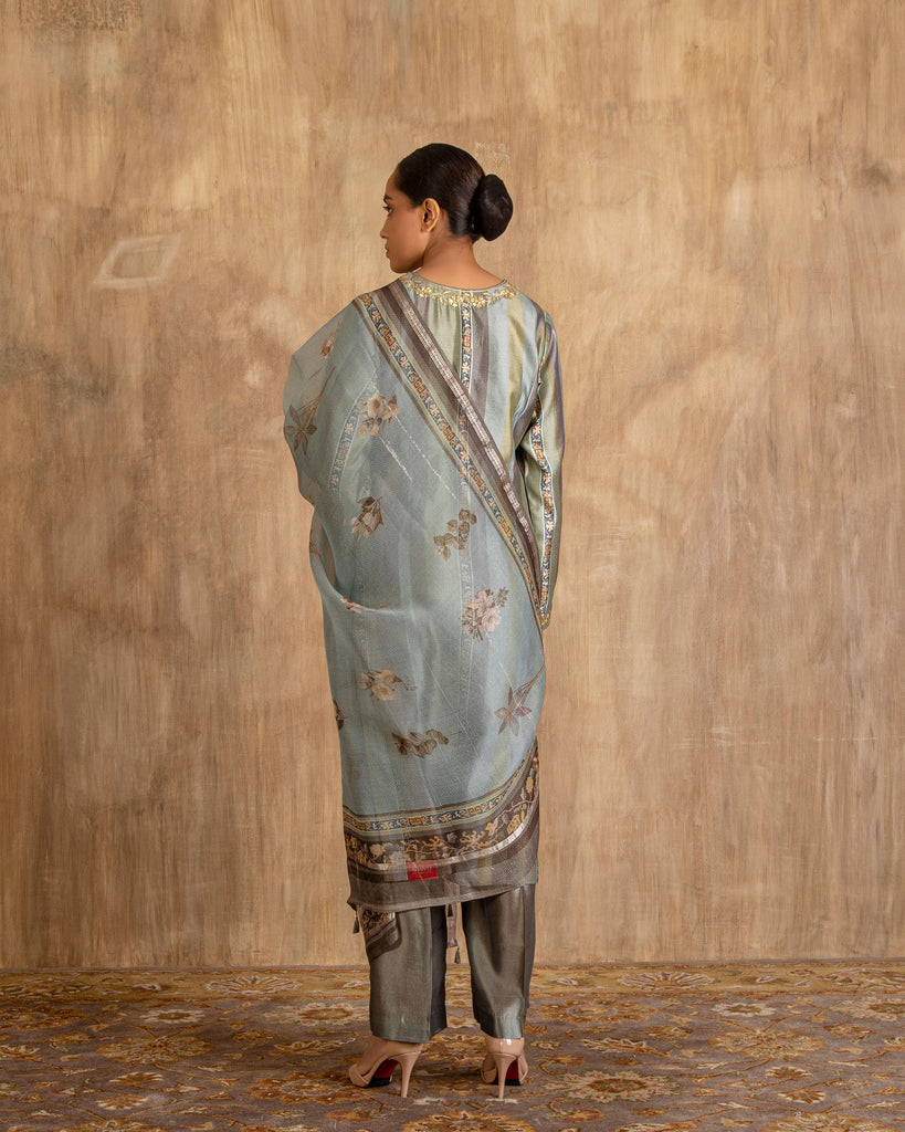 Digital Print Chiniya Silk Suit