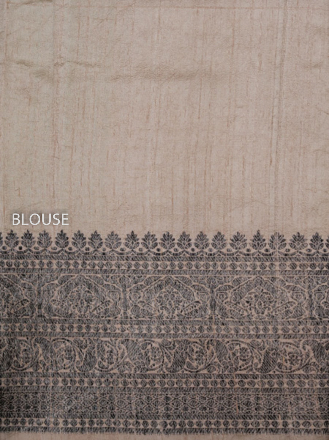 Lavani Black Zari Buti Saree Raw Silk