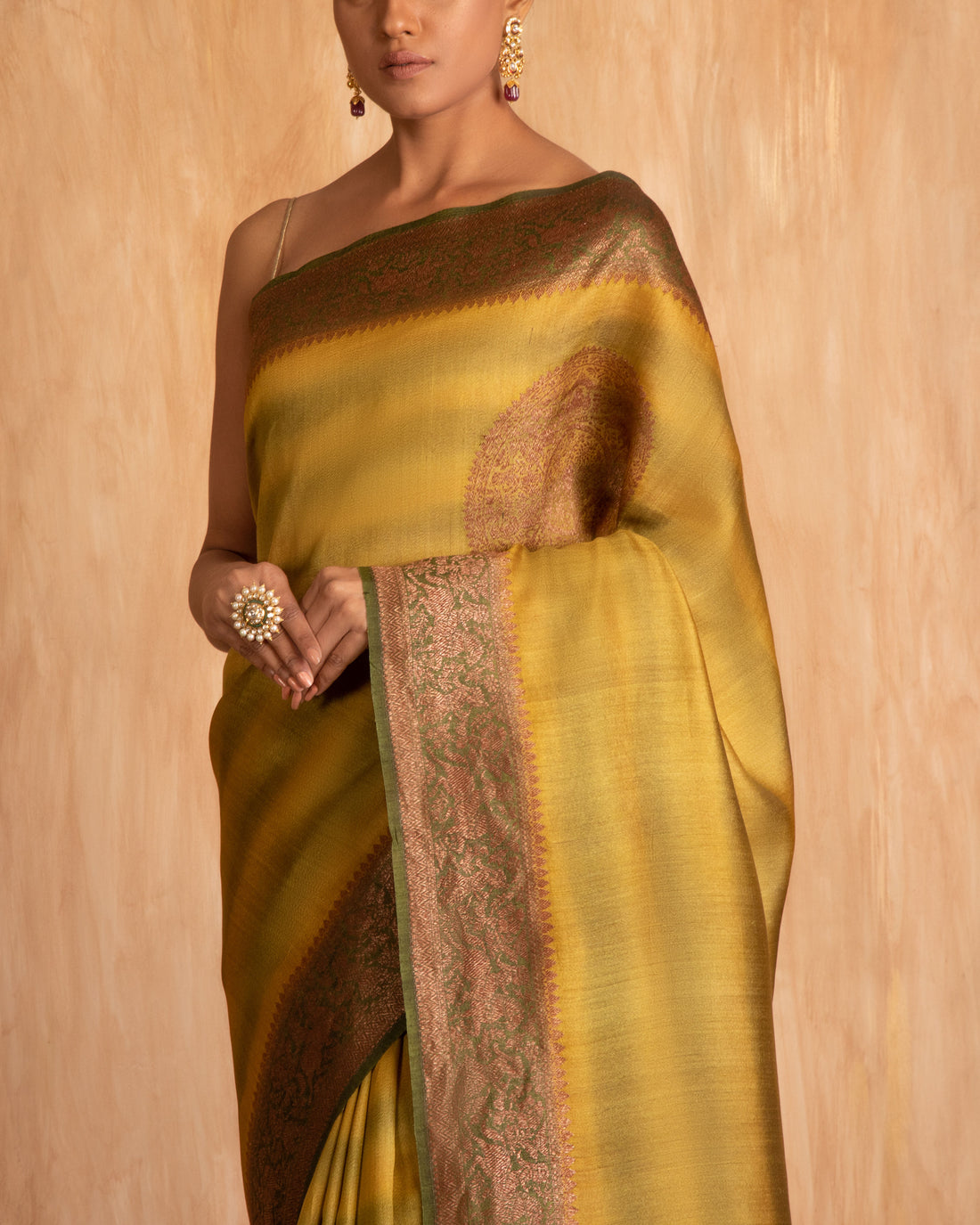 Lavani Buti Saree Desi Tusser