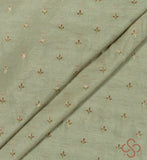 Floral Pistachio Cotton Silk