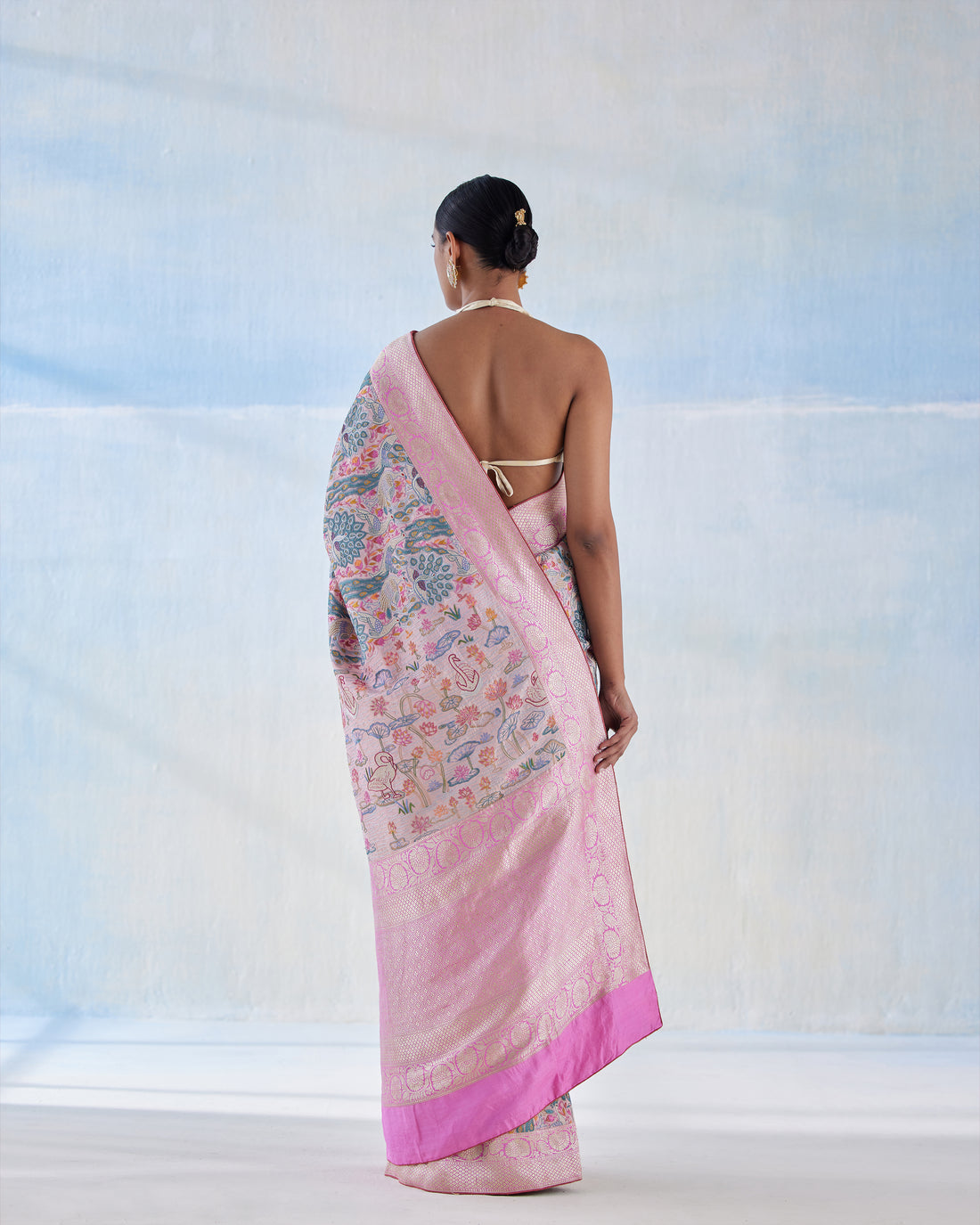Georgette Silk Real Zari Saree
