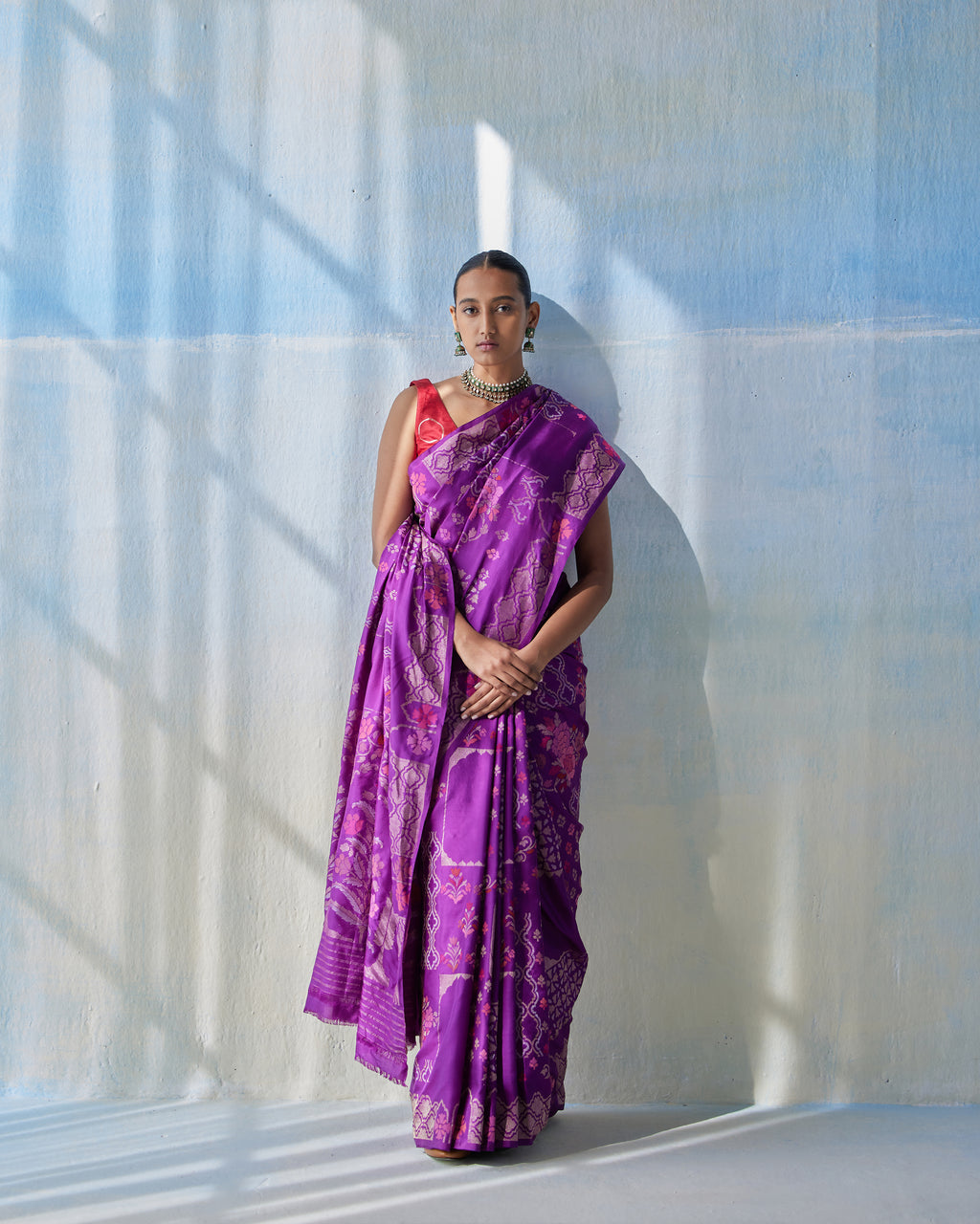 Plum Real Zari Ektara Saree