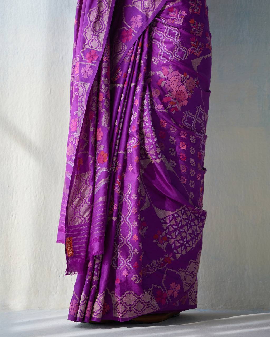 Plum Real Zari Ektara Saree