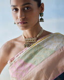 Real Zari pastel Rangkat Silk Saree
