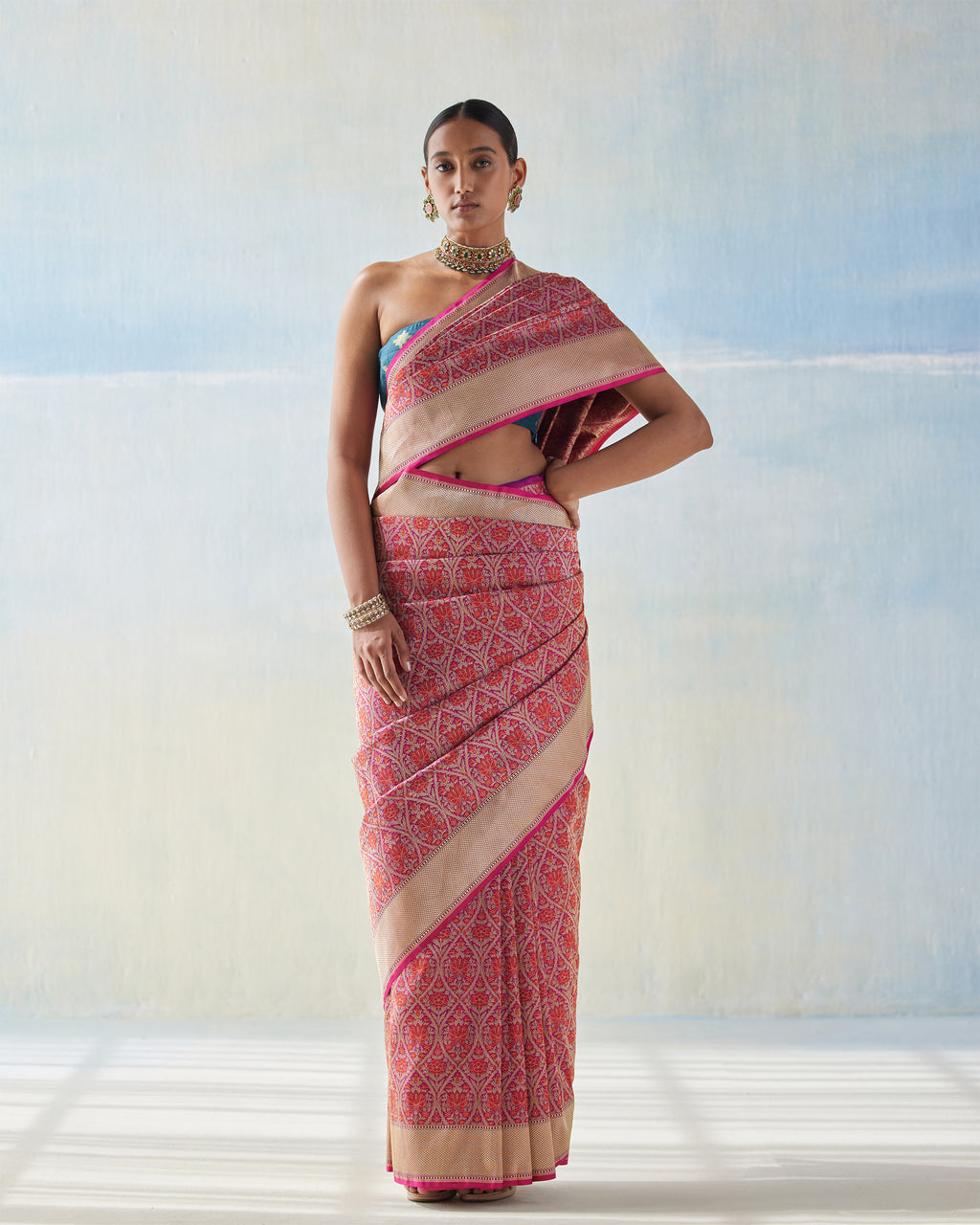 Real Zari Handwoven Khinkhwab Saree