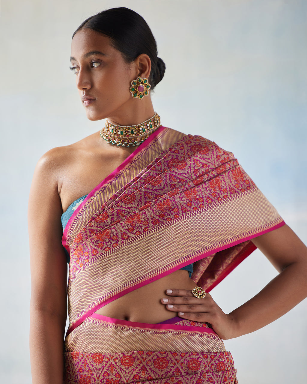 Real Zari Handwoven Khinkhwab Saree
