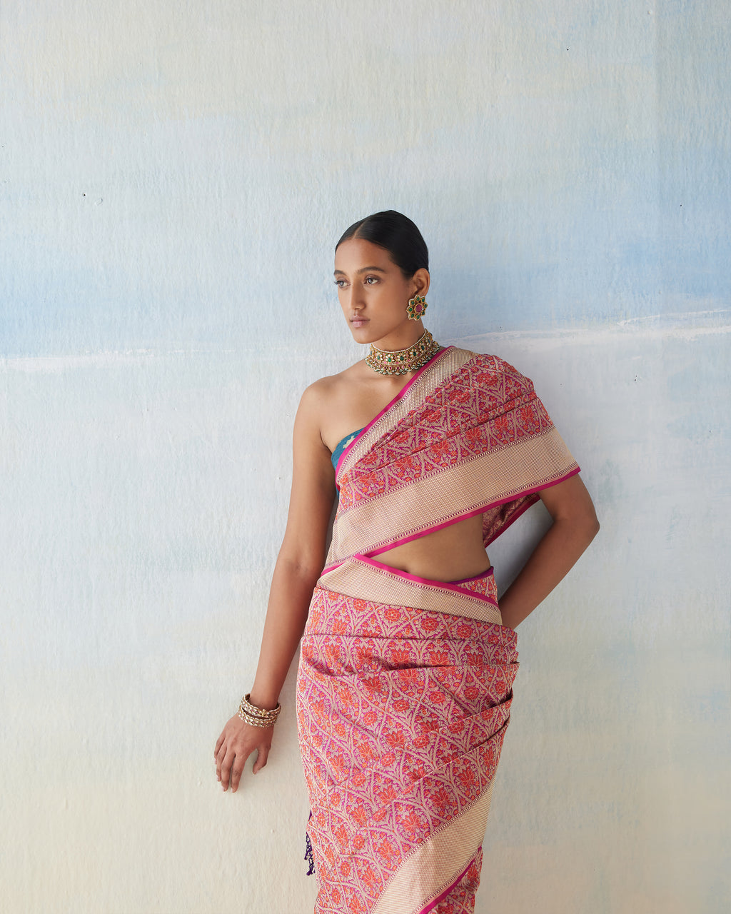 Real Zari Handwoven Khinkhwab Saree