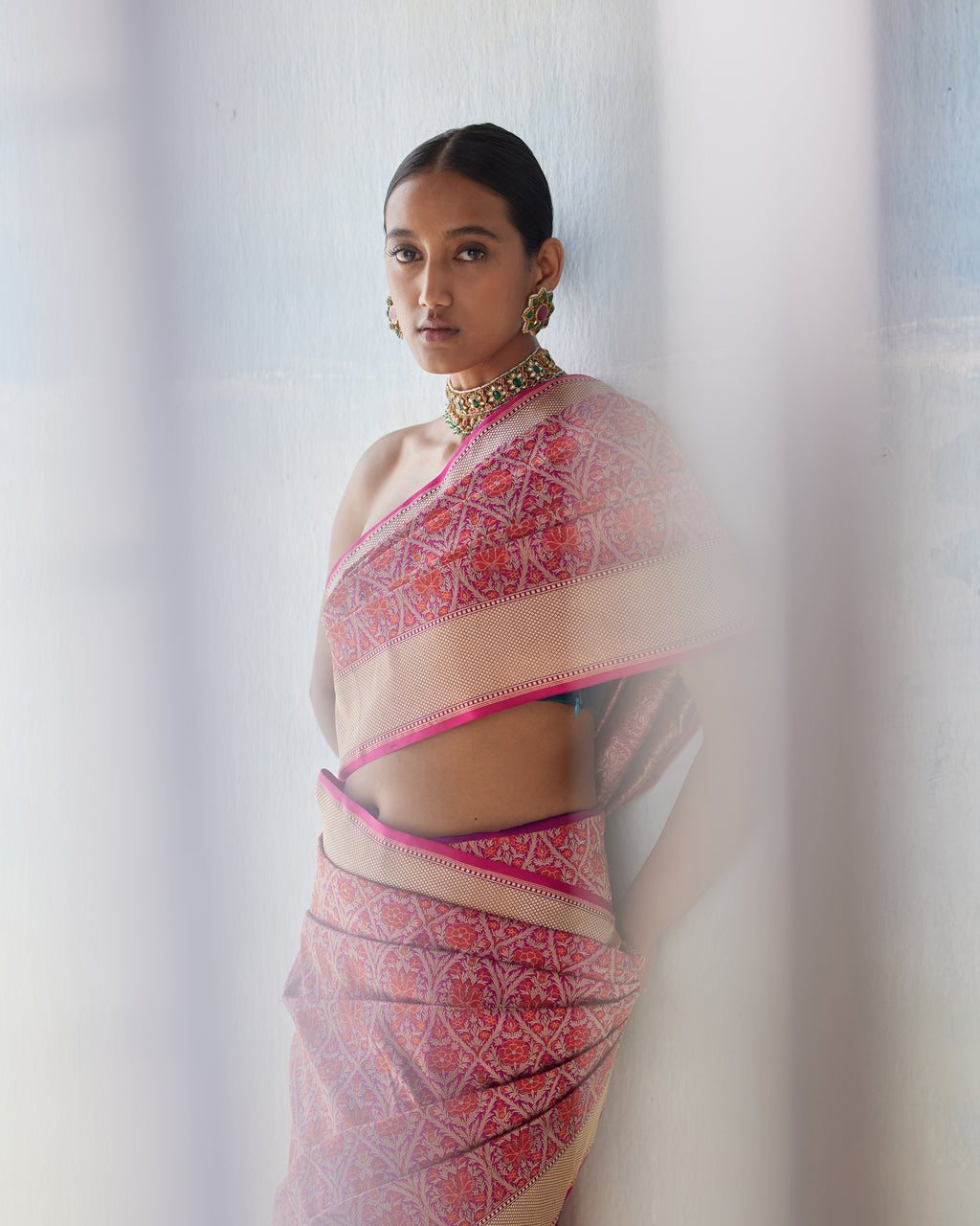 Real Zari Handwoven Khinkhwab Saree