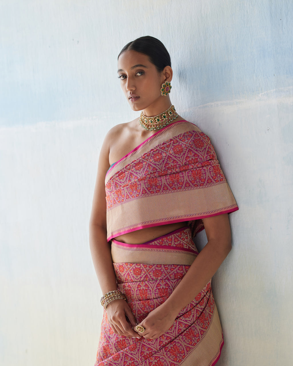 Real Zari Handwoven Khinkhwab Saree