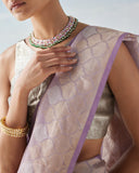 Real Zari Ektara Handwoven Organza Silk Saree