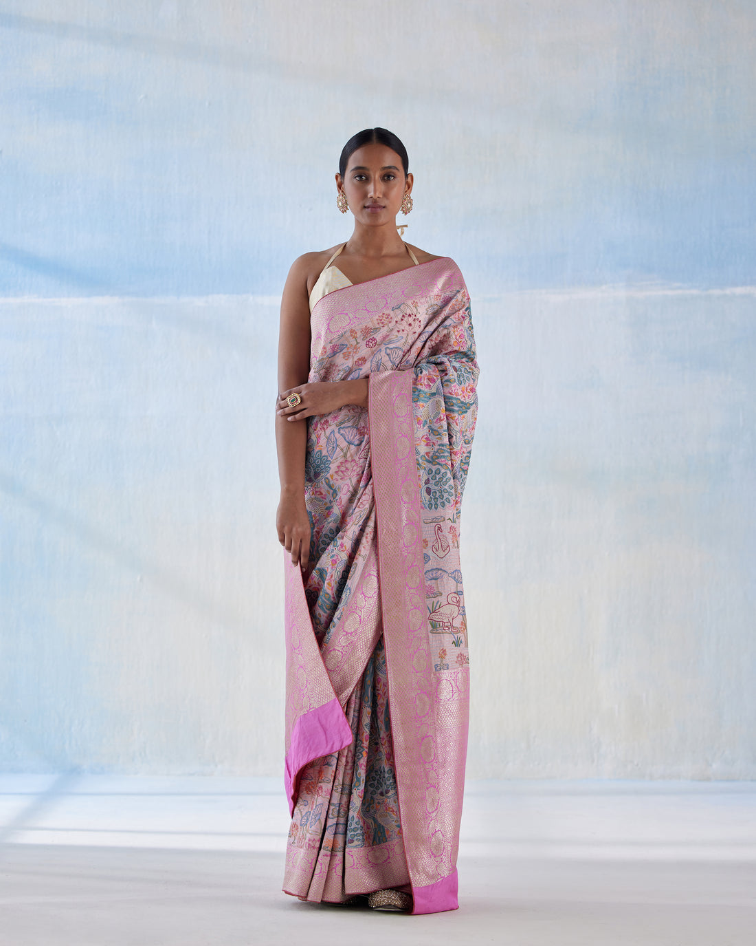 Georgette Silk Real Zari Saree