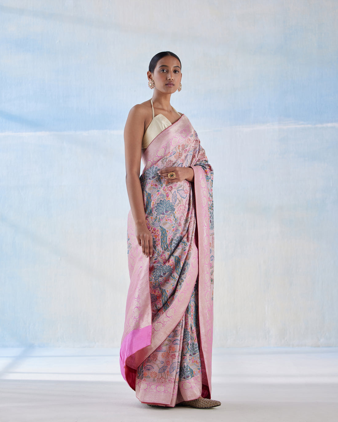 Georgette Silk Real Zari Saree