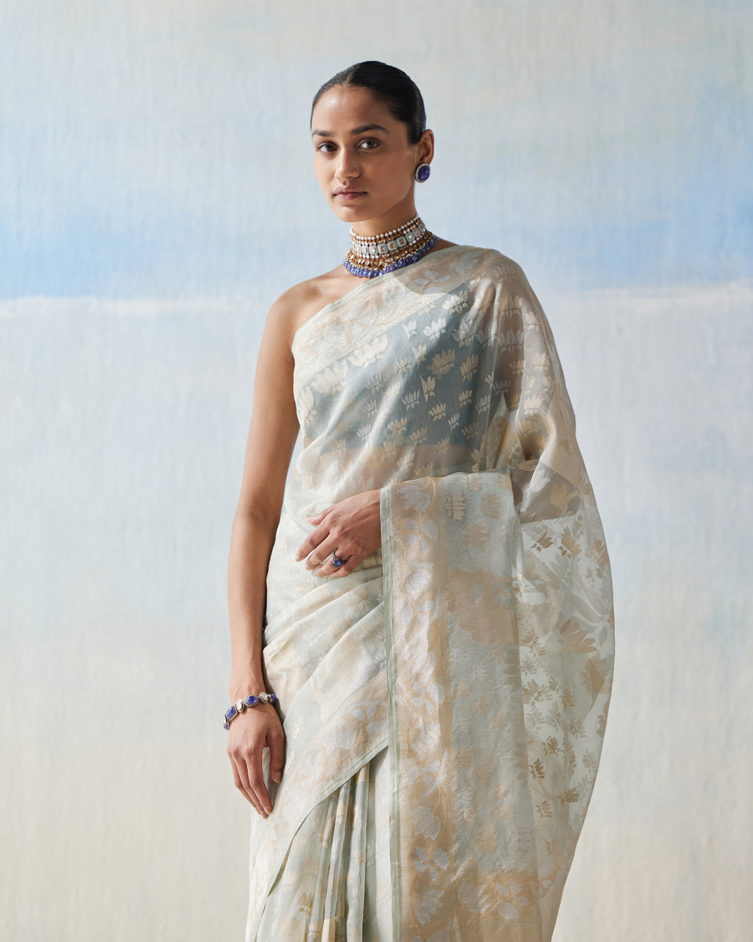 Real Zari Organza Silk Saree